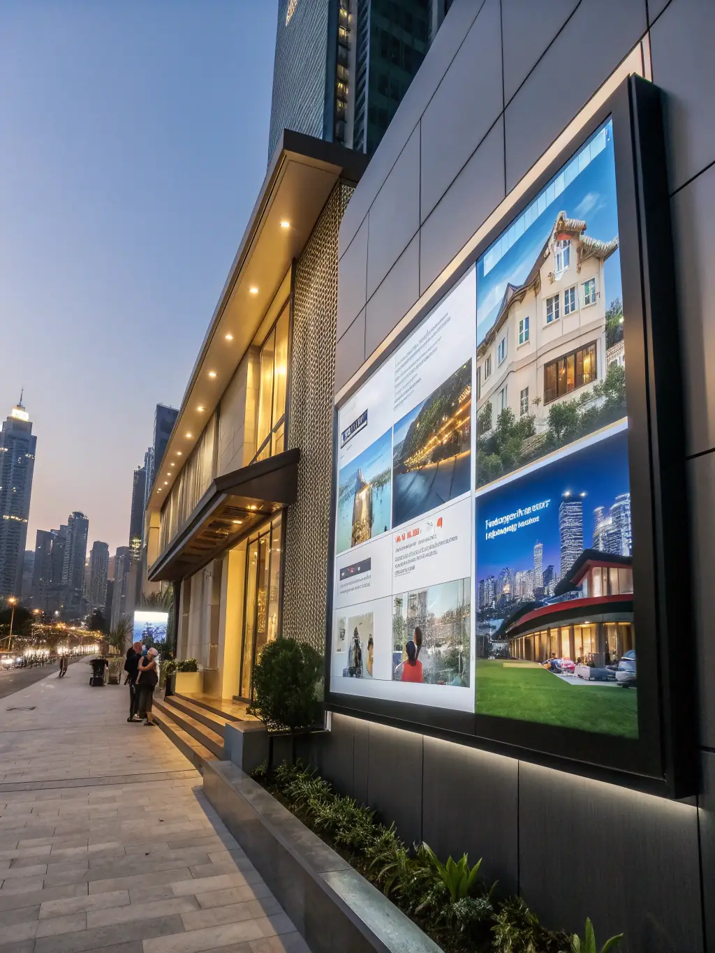 A diverse portfolio of properties displayed on a digital screen, symbolizing MAR Properties' wide range of investment options.
