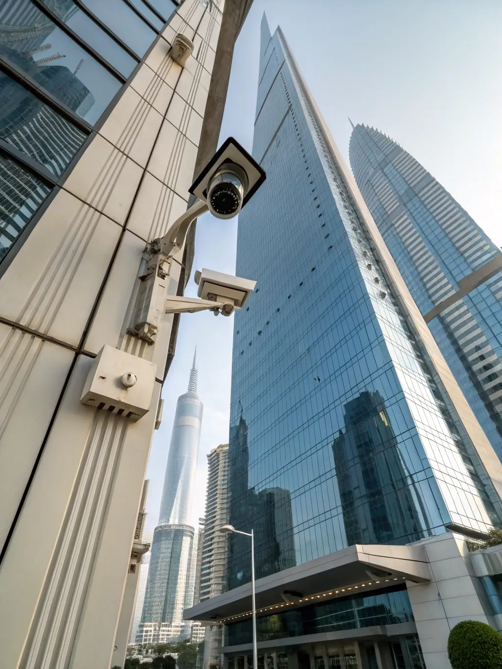 A sleek, contemporary office building in Business Bay, representing a commercial real estate investment opportunity.