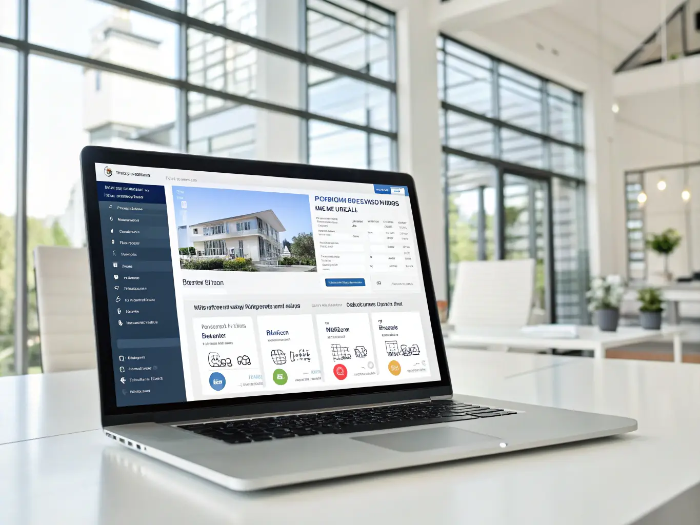 A digital interface showing real-time property data and analytics, highlighting MAR Properties' use of technology for fast and efficient service.